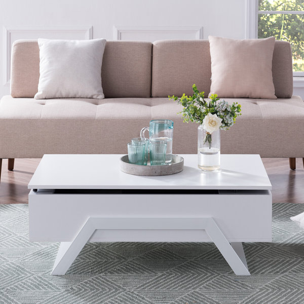 Orren Ellis Delrio Lift Top Trestle Coffee Table & Reviews Wayfair